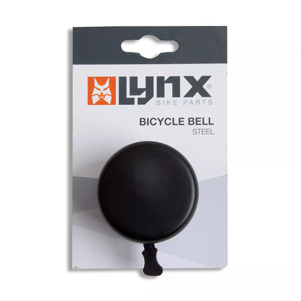 a black bicycle bell on a white background