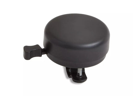a black knob with a black handle on a white background