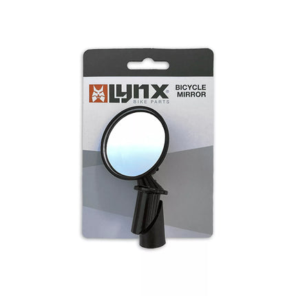 a black magnifying mirror on a white background