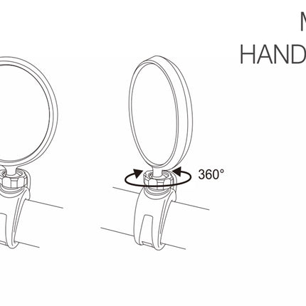 a drawing of a manual for a hand held mirror