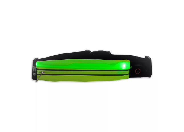 a neon green belt with a black buckle