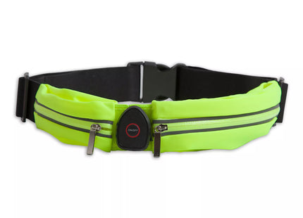 a neon green belt with a black buckle