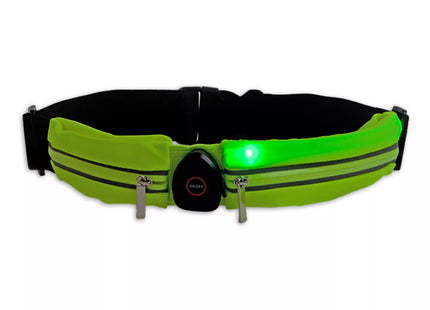 a green belt with a light on it