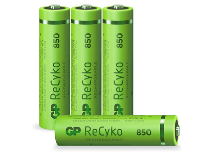 Genopladelige AAA-batterier 850mAh NiMH 4PK