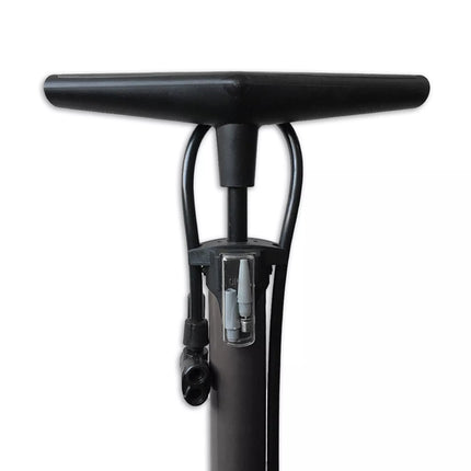 a black bicycle handlebar with a white background