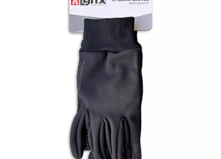 a pair of black gloves on a white background