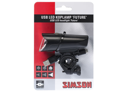 Simson USB LED Forlygte 'Future' - 30 LUX