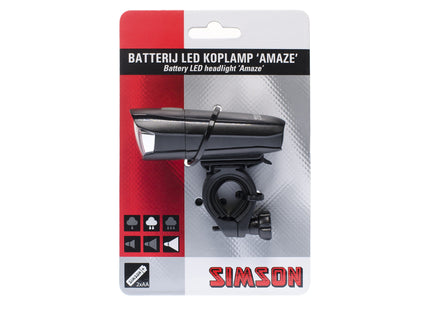 Simson 'Amaze' LED Batterifrontlygte 25 LUX