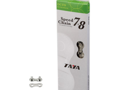 Taya OCTO 7-8 Speed Kæde - Sølv/Sort