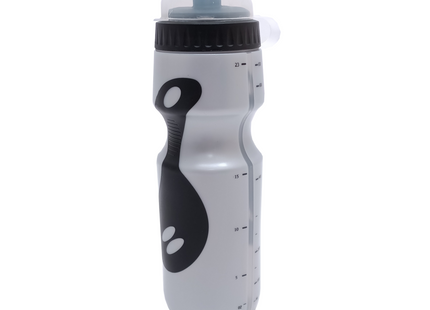 FALKX Vandflaske med Anti-Slip Greb - Sølv/Sort
