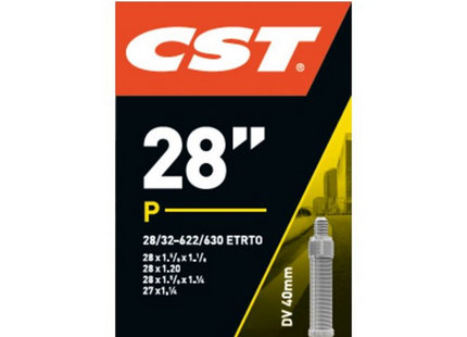 CST Indre Slange 28x1 5/8x1 1/8 med DV 40mm Ventil
