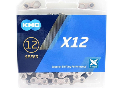KMC X12 Sølv/Sort Kæde til 12-Gears Systemer
