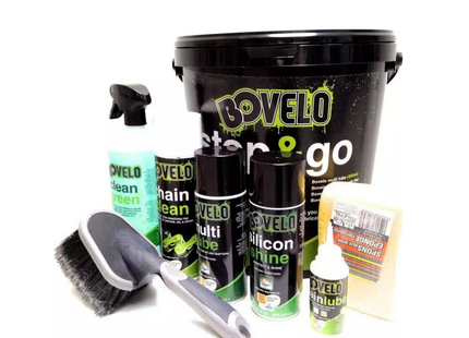 BOVelo Stop&Go Kit - Alt til Rengøring og Vedligeholdelse af Din Cykel