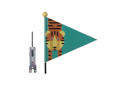PexKids Cykelflag - Tiger Design fra Animal Kingdom