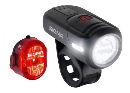 Sigma Aura 45 Cykellygtesæt Genopladeligt - Kraftig LED