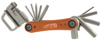 Multiværktøj SUPER B TB-FD40, orange, 17 funktioner på kort